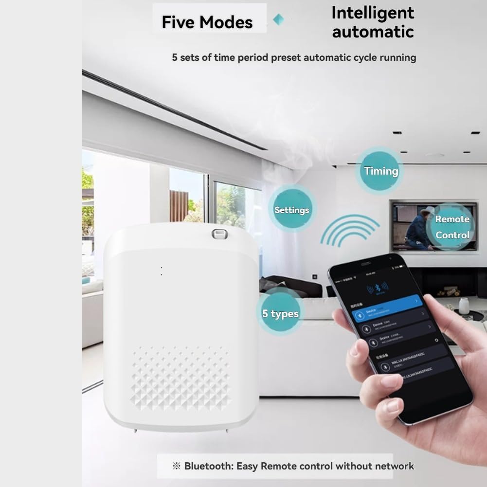 1000m3 Large Room Aroma Machine Control Can Be Placed or Wall Mounted for Living Room Bath Room Spa Home OfficeToilet US Plug A