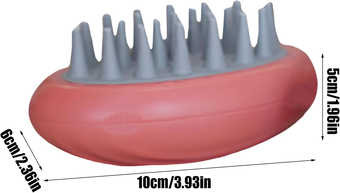 Pet Grooming Comb, Cat Bath Brush, 3.94x2.36x1.97 Inches, Hair Removal Tool, Portable Massage Design, Soft Silicone Teeth Daily Grooming for Small and Medium Pets, Multicolor