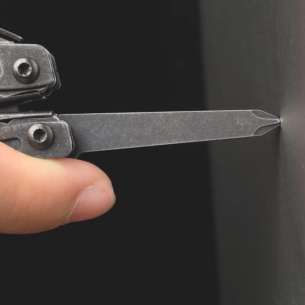 NexTool Multitool 10-in-1 with Keychain Ring, Multi Tool with Needle Nose Pliers, Scissors, Knife, Cutter, Screwdriver, Small Pocket Knife for Outdoor, Black