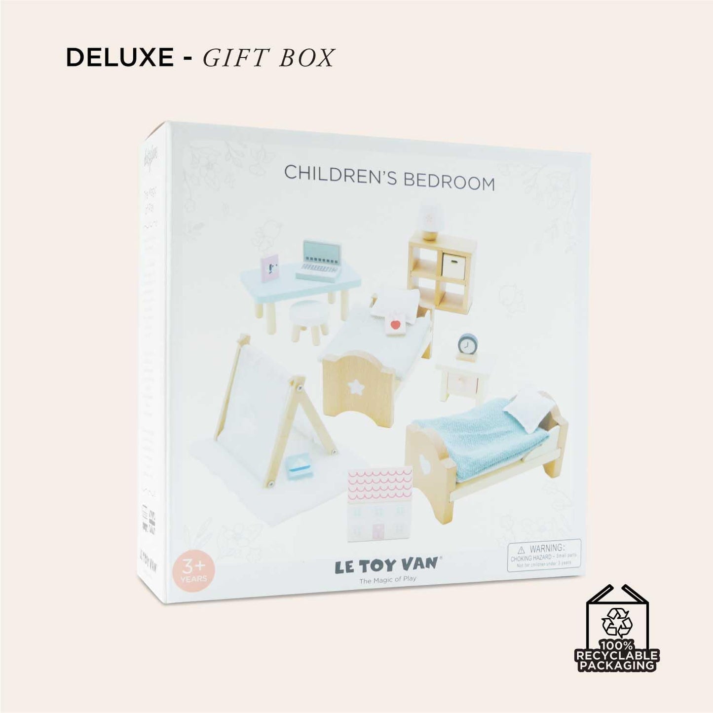 Le Toy Van - Wooden Doll House Daisylane Children's Bedroom Play Set For Dolls Houses, Dolls House Furniture Sets - Suitable For Ages 3+