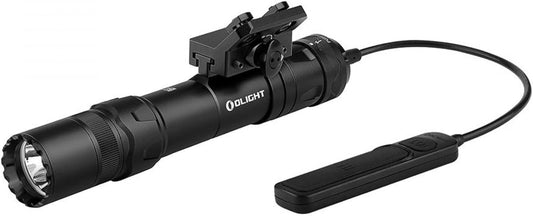 OLIGHT Odin GL M 1500 Lumens Rechargeable Tactical Flashlight, MLOK Flashlight with Green Beam and White LED Combo, Removable Slide Rail Mount, Dual-Button Remote Pressure Switch with 215 Meters Beam