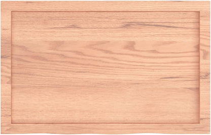 Table Top Light Brown 80x50x6 cm Treated Solid Oak Wood, Handcrafted Live Edge Finish Versatile for Dining & Kitchen Replacement
