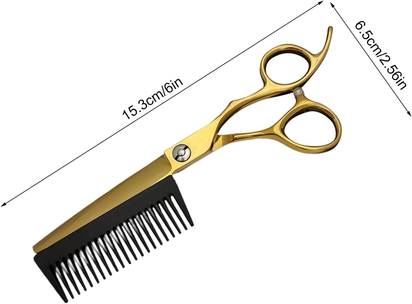 Forbici da Parrucchiere, Attrezzi Per Taglio Capelli, Forbici Sfoltitrici 2 in 1 con Pettine Rimovibile per Uomo Donna Taglio Capelli a Casa Viaggio Parrucchieri Salone Domestico Cura Personale