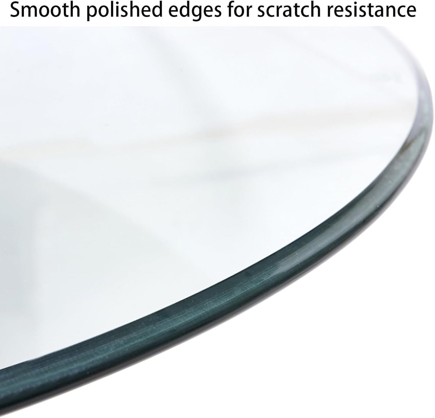 Round Glass Table Top, Long Lasting Clear Glass, Circle Tempered Glass Kitchen Table Top, Glass Table Top, Clear Circular Dining Table Top, Transparent Round, for Dining Table, Coffee Table (Size : 5