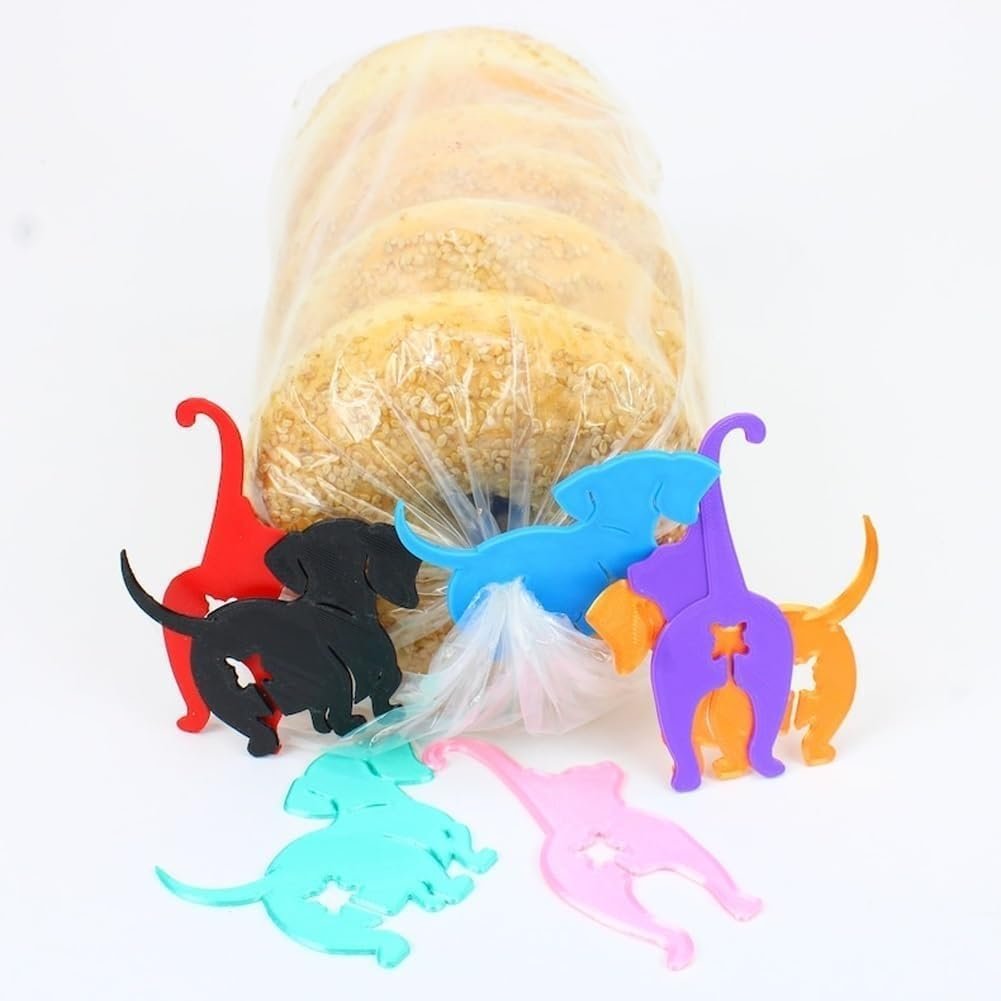 Cat Butt Bread Clip, 3D Printed Reusable Cat Bread Bag Tie, 2025 New Upgrade Animal Bread Bag Clips, Funny Air Tight Squeeze Food Fruit Clips, Easy to Use Kitchen Necessity(Cat)