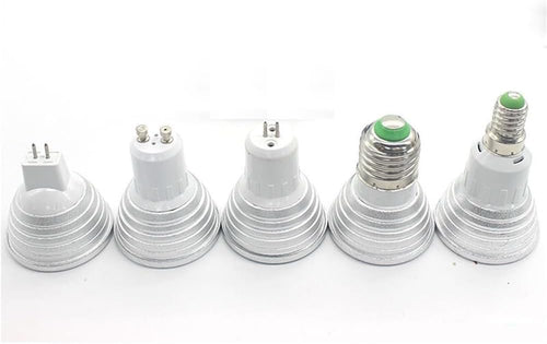 lampadine 10-Pack, LED RGB Spotlight GU10/E27/E14/GU5.3 AC85-265V 3W LED Magic Light with IR Remote Control, MR16 DC12V Smart IC Lighting(E14 85-265V)