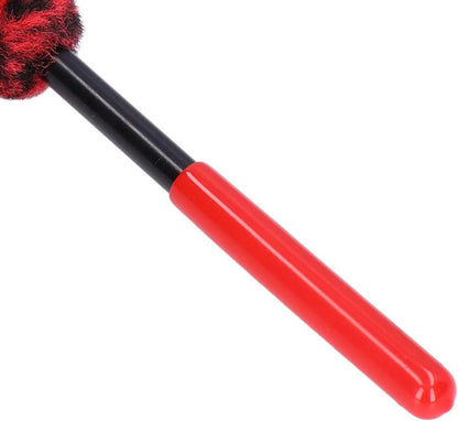 Uplory Wheel Brush, Wheel Detailing Brush Pp Handle Brush End Dense Absorbent Synthetic Wool Microfiber, Rim Cleaner Brush for Car Wheel