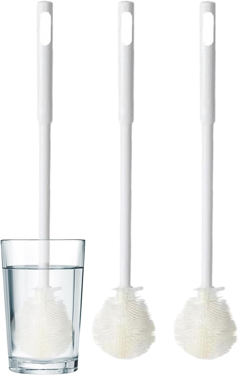 Foldable Baby Bottle Brush, Long Handle Bottles Cleaner, 31x6x6 inches Adorable Compact 3-Piece Reusable Baby Feeding Supplies for Breast Pump Parts and Humidifier