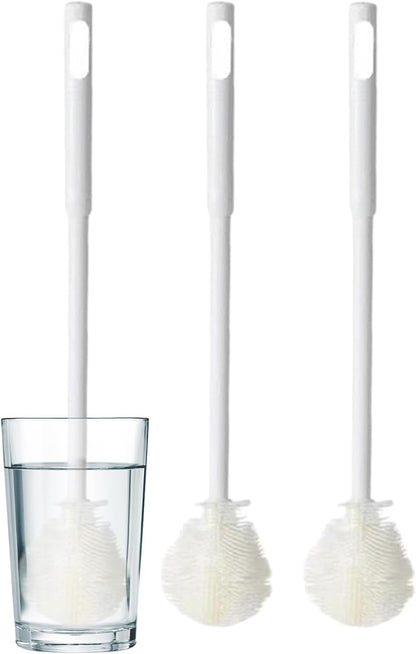 Foldable Baby Bottle Brush, Long Handle Bottles Cleaner, 31x6x6 inches Adorable Compact 3-Piece Reusable Baby Feeding Supplies for Breast Pump Parts and Humidifier
