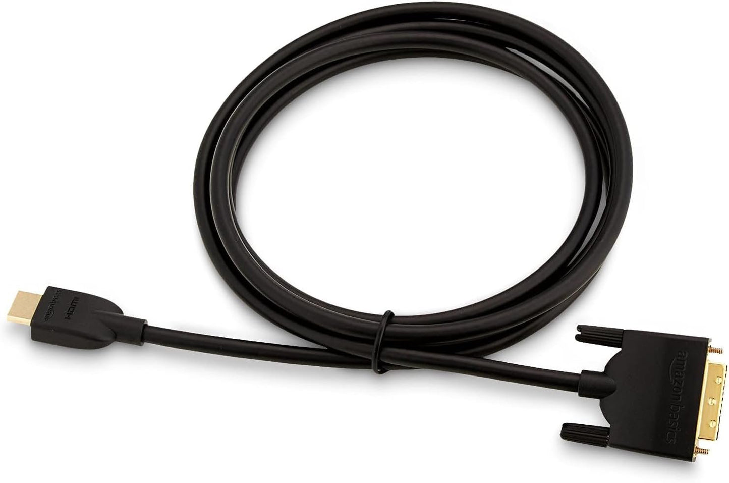 Amazon Basics HDMI to DVI (Male) Adapter Cable, Bi-Directional 1080P, 6 ft/1.8 m, Gold-Plated, Easy to Install, Single Pack for Television, Black