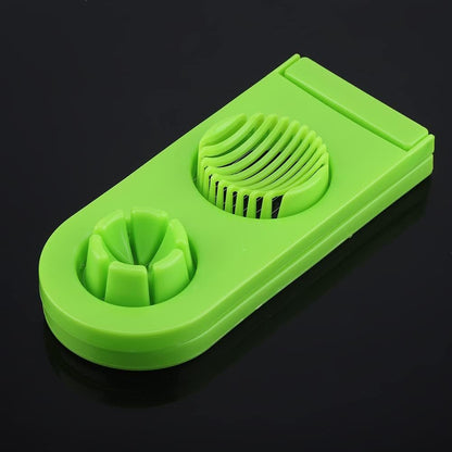 Affettatrice per uova A doppia funzione Taglierina per verdure Gadget da cucina per utensili da cucina domestici Affettatrice per fragole Affettatrice per uova sode (Grün)