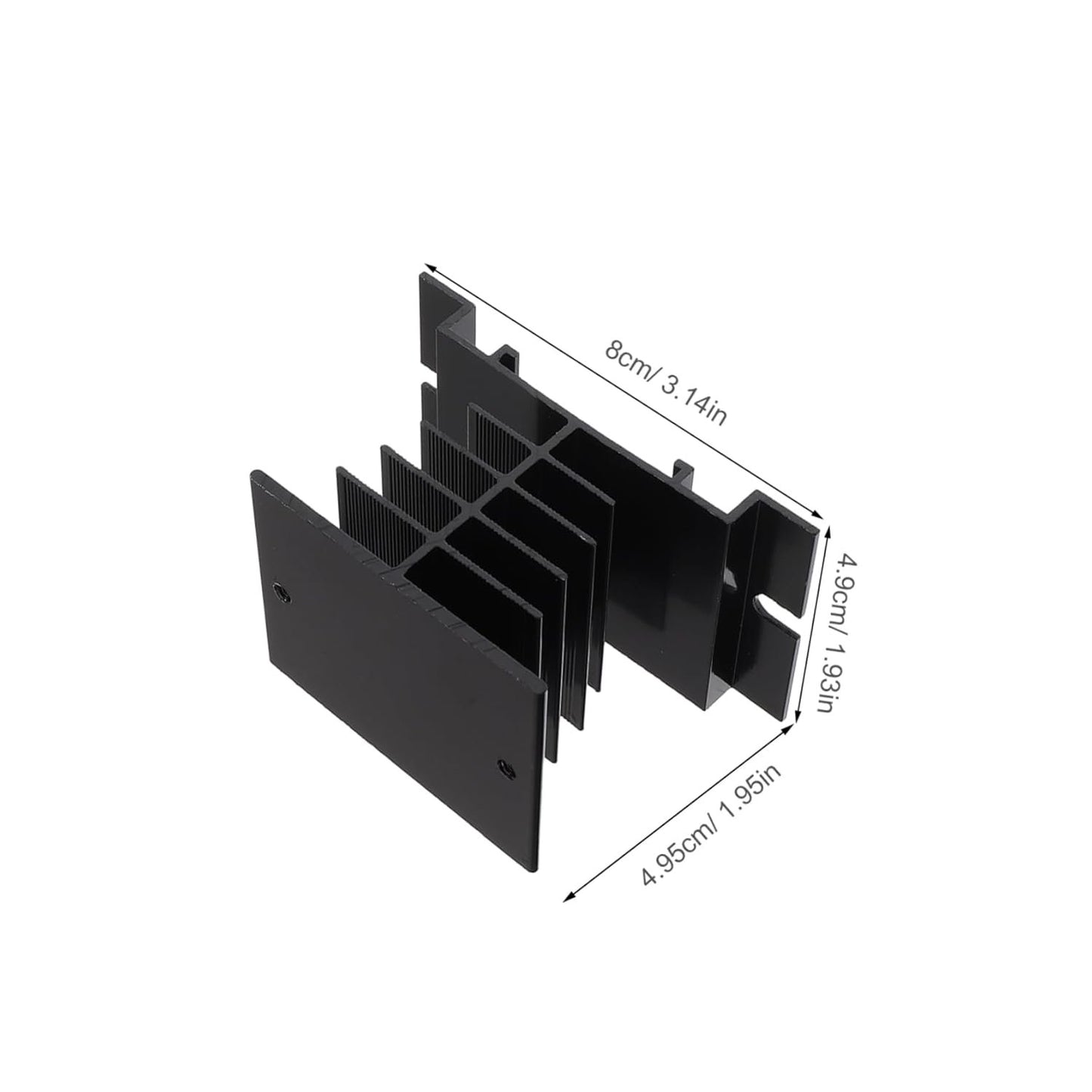 CAXUSD 3pcs Aluminum Heatsink Block for SSR Relay Cooling Durable Heat Dissipation for Rectifier Appliances Compact Design for Industrial Automation