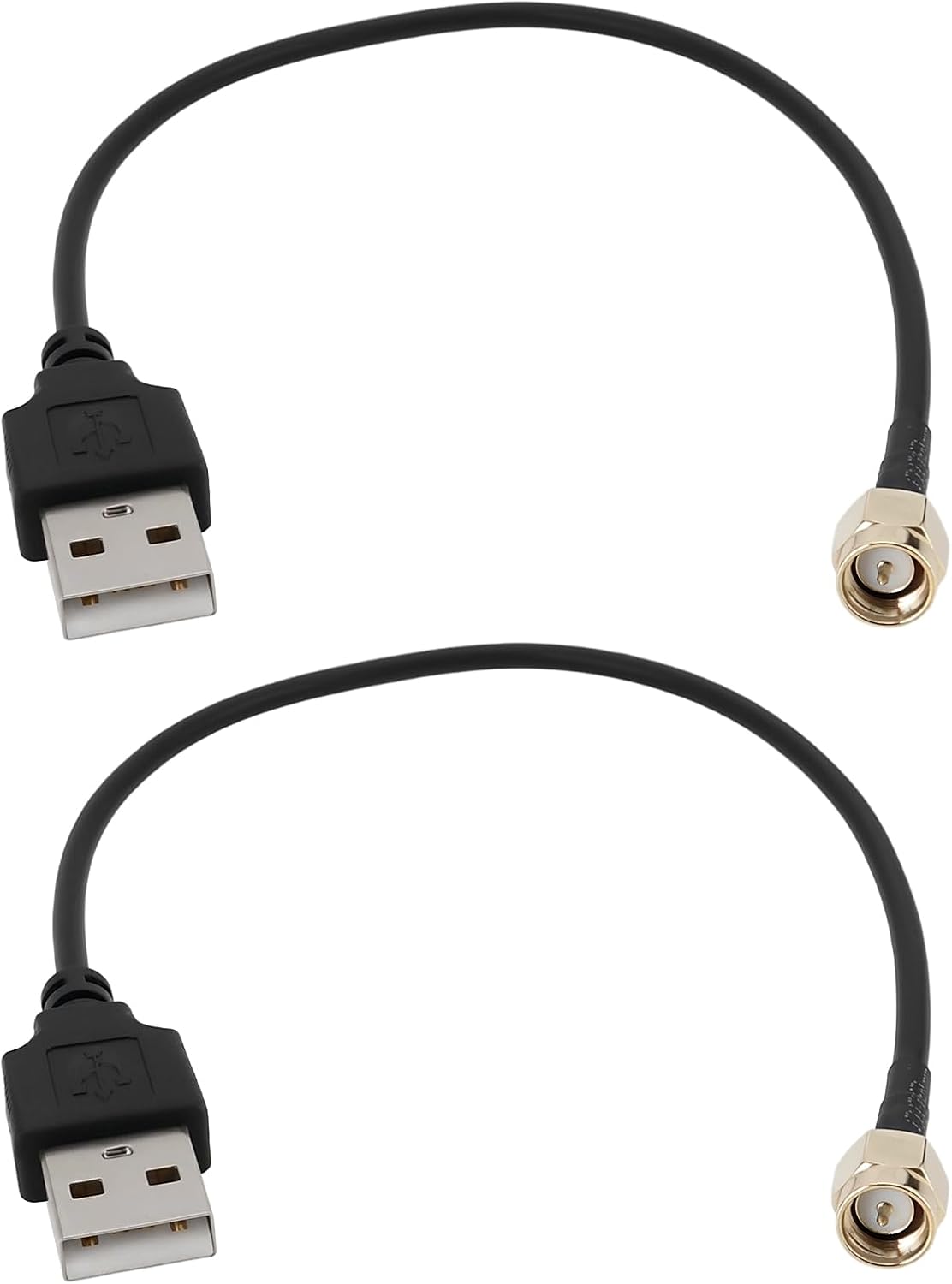 EMSea 2 Pieces SMA Male to USB Connector Coaxial Cable RG174 Connector Adapter Length 20 cm for Electronic Equipment Debugging Signal Transmission Wireless Equipment