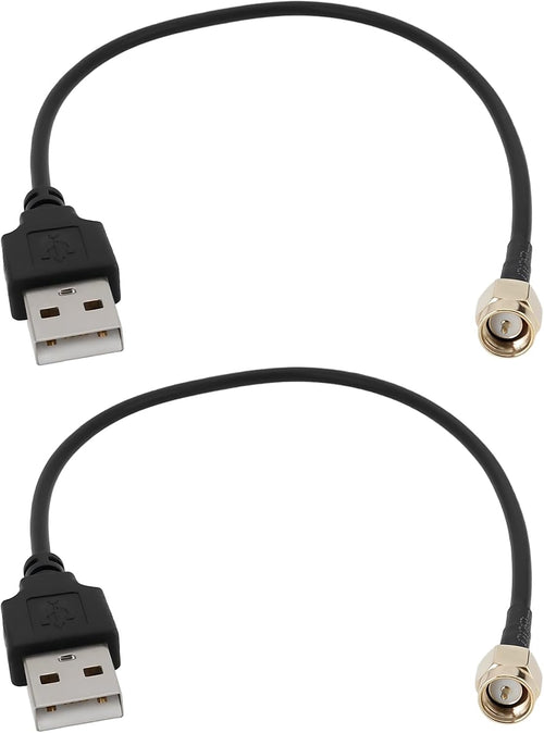 EMSea 2 Pieces SMA Male to USB Connector Coaxial Cable RG174 Connector Adapter Length 20 cm for Electronic Equipment Debugging Signal Transmission Wireless Equipment