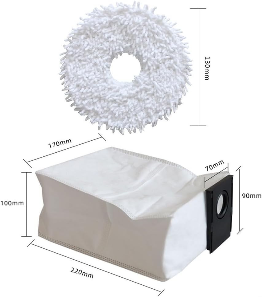Per Eureka Essential Cleaning Pack Main Brush, Mop Panni & Ampia fornitura di forti sacchetti per la polvere disponibili (A)