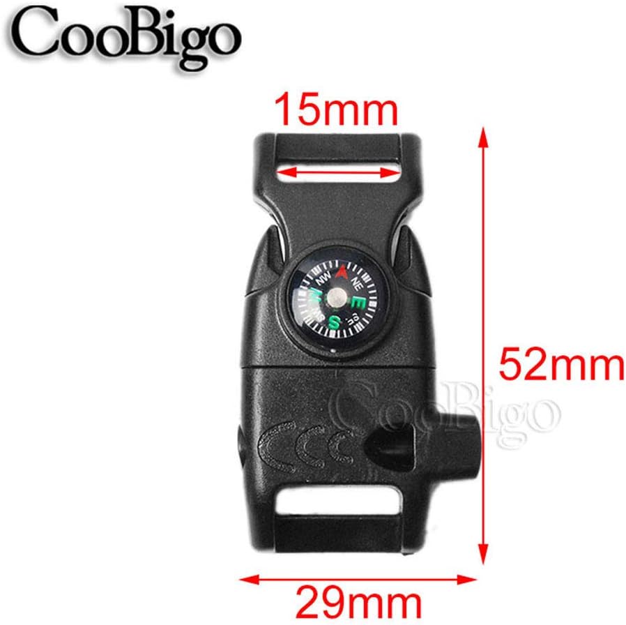 Paracord Buckles, Compass Buckle for Bracelets Clasp Clip Outdoor Camping Emergency Survival Travel Accessories