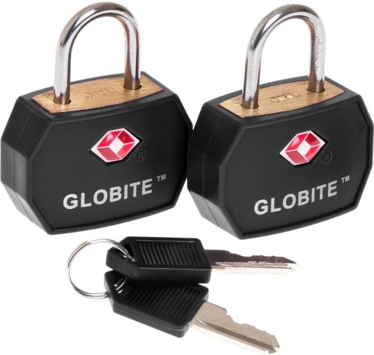 Globite TSA Luggage Locks 2pk, Black