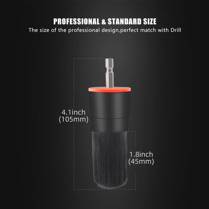 SPTA Hair Drill Brush Attachment - 5 Pcs Mixed Drill Brush Head Set, Auto Detail Car Detail Brush for Cleaning Interior or Exterior