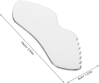 PACKOVE Tool Stainless Steel Facial Sculpting and Scraping Massage Tool for Neck and Eyes Portable Hand