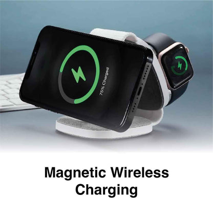 Laser 3 in 1 Travel Wireless Charging pad, USB-C, Apple, iPhone, Apple Watch, Airpod, Travel, Foldable, Carry Bag