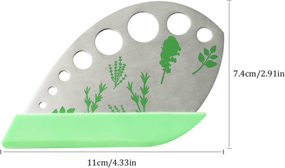 Herb Stripper Stainless Steel Kitchen Herb Leaf Stripping Tool Kitchen Gadgets for Kale, Chard, Collard Greens, Thyme, Basil, Cilantro Tool (9 holes)