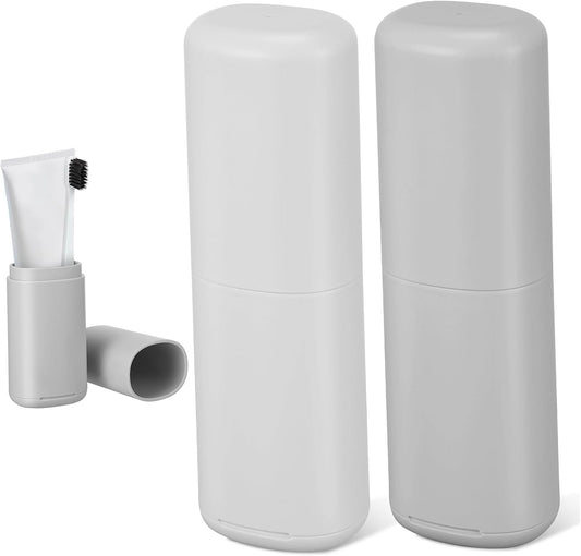 CHILDWEET 2 Pcs Travel Toothbrush Holder Lightweight Portable Toothbrush Case for Hygiene The Go Material for Travel Toiletries Camping