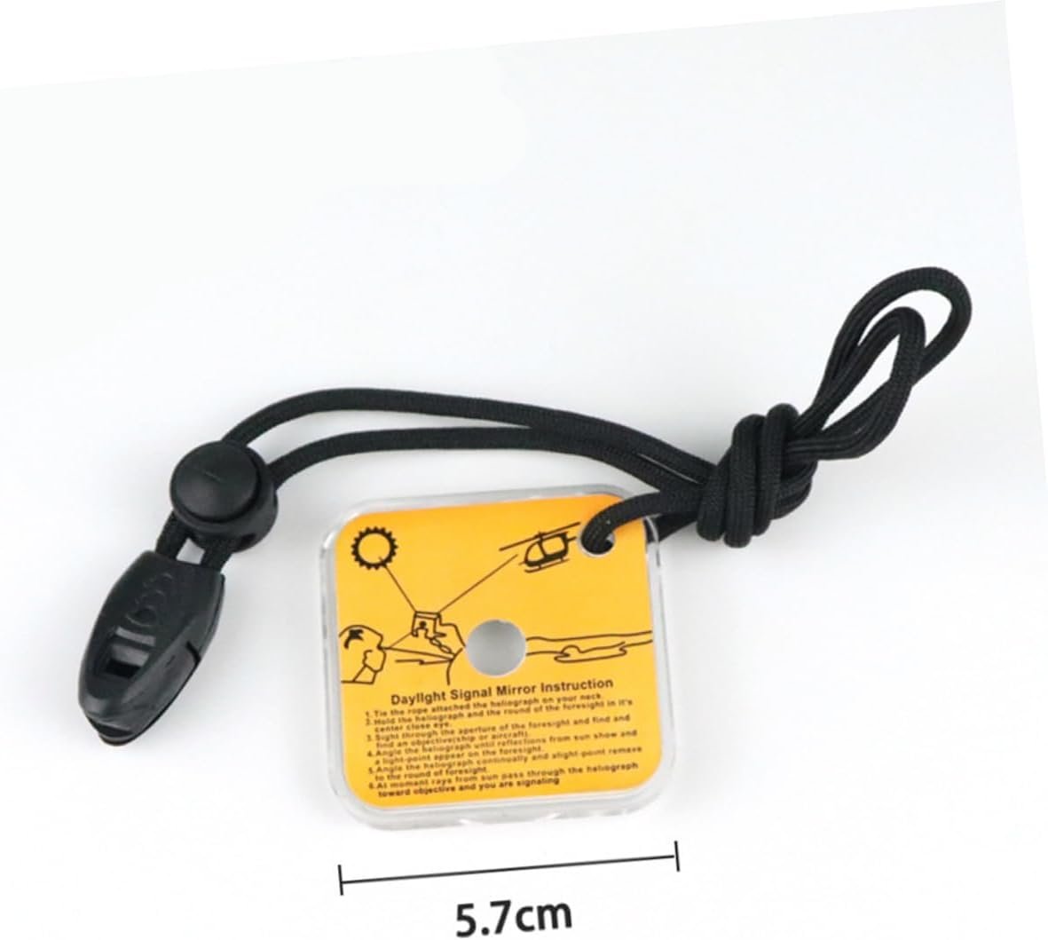 Kisangel Outdoor Signal Mirror Retroreflector Emergency Survival Mirror Orange for Long Distance