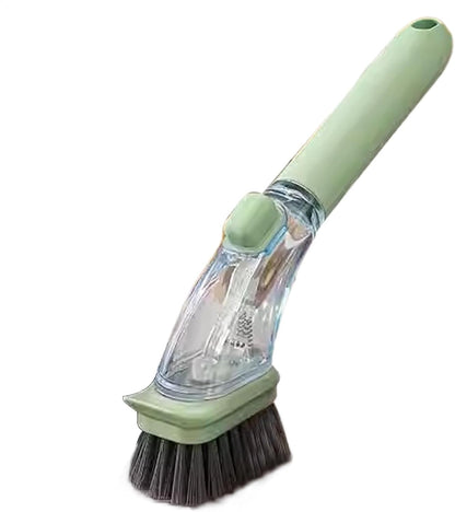 Soap Dispensing Dish Brush | Kitchen Essential Cleaning Brush | Multi Purpose Cleaning Brush | Handheld Soap Brush | Dish Cleaning Tool Ergonomic Design For Pans, Sink