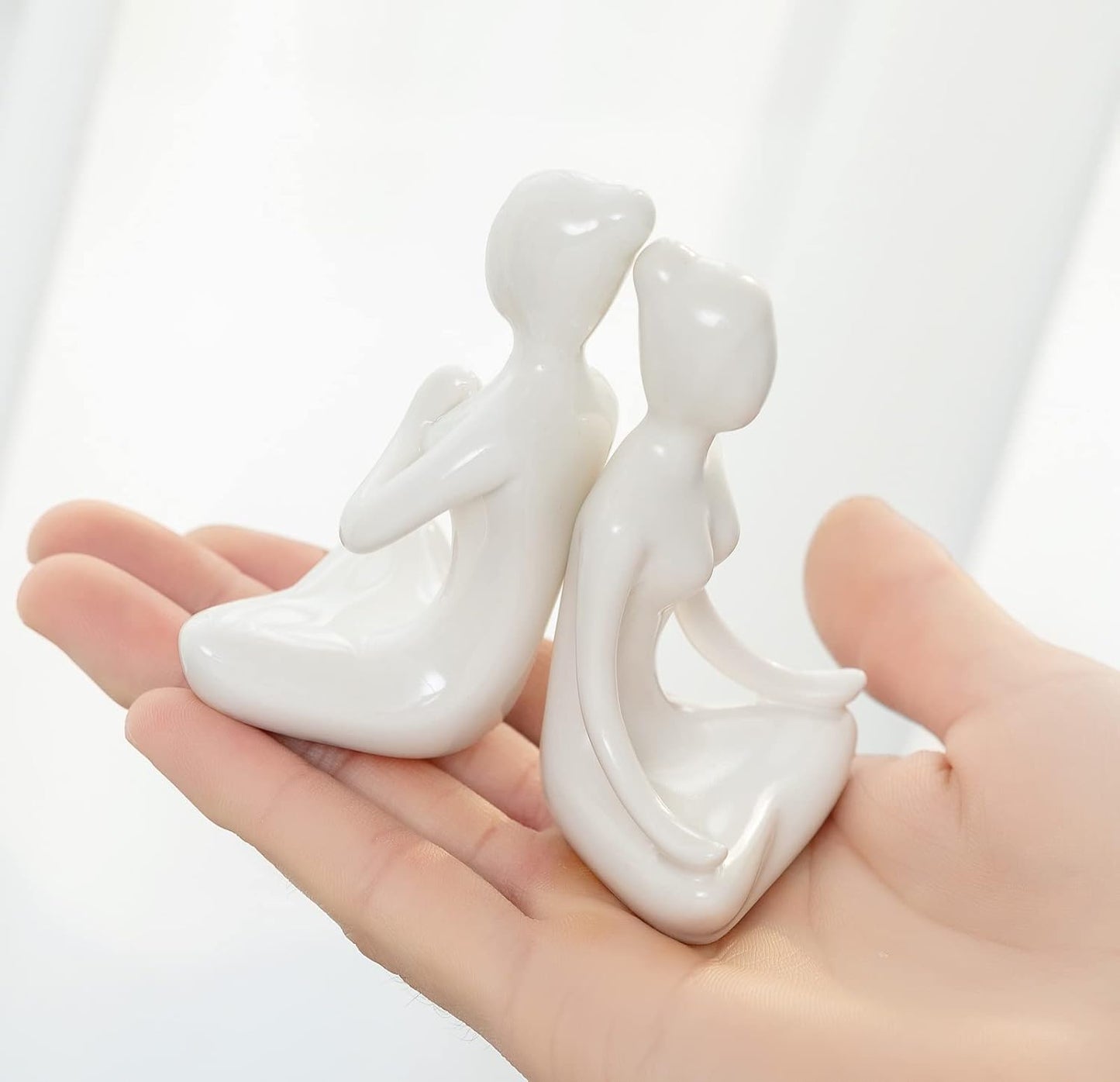 4pcs Yoga Statues Women Zen Decor Figurines Meditation Table Decoration Sculpture Spiritual Accents Shelf Decorations for Home Living Room Bedroom Office White
