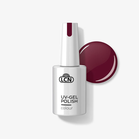 LCN Berry Red UV Nail Polish - Long Lasting Shellac - Gentle Soak-off - Vegan, Animal Testing & HEMA Free - 10ml