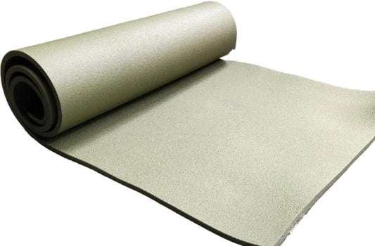 Bush Tracks Deluxe XPE Foam Sleeping Mat â€“ 10mm Thick Olive Roll-Up Camping Mat with Clip Strap â€“ Lightweight, Insulated & Water-Resistant Pad for Hiking, Outdoors & Travel