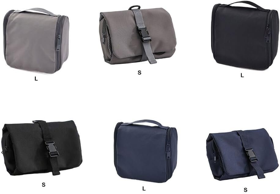 Generic Travel Hanging Toiletry Wash Bag Convenient Storage Solution For Hygiene Essentials Suitable For All Kinds Of Cosmetics, Black, S