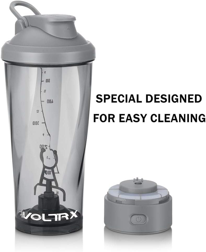 VOLTRX Premium Electric Protein Shaker Bottle, Made with Tritan - BPA Free - 24 oz Vortex Portable Mixer Cup/USB Rechargeable Shaker Cups for Protein Shakes for Workout, Fitness, Exercise