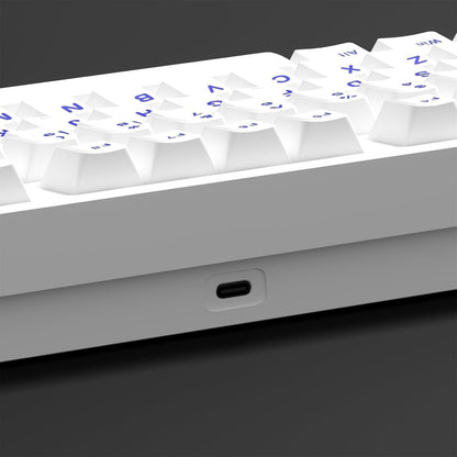 BOYI D75 Quick Release Wireless Aluminum Gaming Keyboard,Tri-Mode Custom Hot Swappable RGB 75% Mechanical Keyboard for Windows/Mac/PC (White)