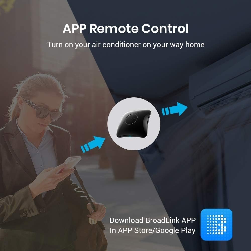 BroadLink RM4 pro S Smart Remote and Sensor Cable Set, Universal IR RF Remote Control Hub with Temperature Humidity Monitor USB Cable, Works with Alexa, Google Home, IFTTT …