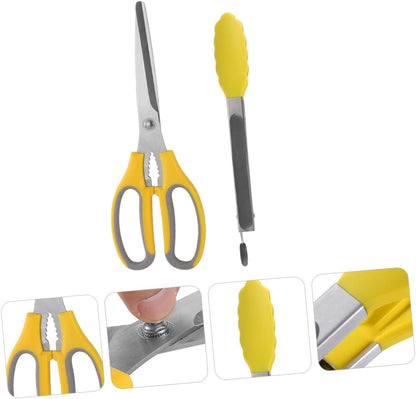 CATIEBYE 1 Set Food Scissor Clip Kitchen Scissors for Bbq Meat Vegetable Cutting Premium Versatile Cooking Tool for Grilling Meal Prep