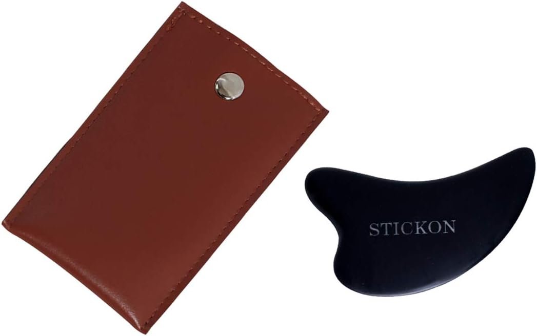 STICKON Bian Stone Gua Sha Scraping Massage Tool myofascial release tools for Soft Tissue Therapy and Reduce Back, Legs, Arms,Shoulder Muscle Pain