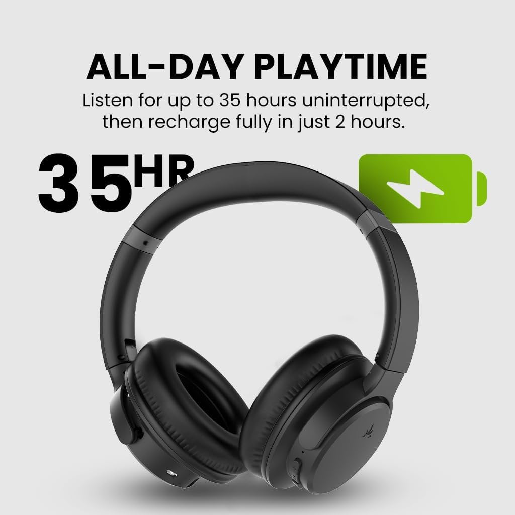 Avantree Ensemble - Wireless Headphones for TV Watching with Charging Dock, Easy Setup & Comfortable Fit for Seniors, 35hrs Playtime Bluetooth Headset, Compatible with All TVs, No Lip-Sync Delay