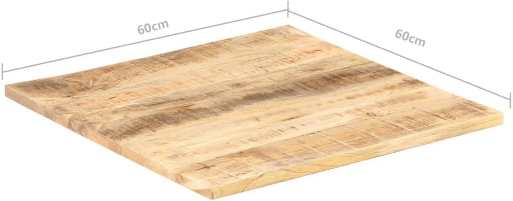vidaXL Solid Wood Mango Table Top Indoor Dining Room Kitchen Restaurant Dinner Replacement Table Top Home Furniture Table Accessory