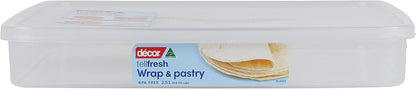 DÃ©cor Food Storage Container for Pastry Sheets, Slices and Pita Breads 2.5L,White