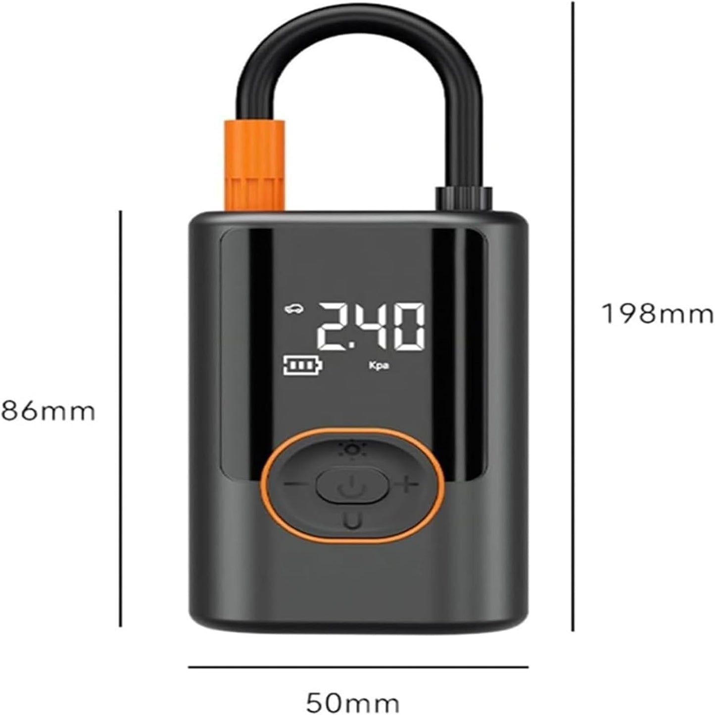 A Ircore S1 - Smart Portable Tire Inflator | Wireless Fast Air Pump, Portable Mini Air Pump, Equipped with Lighting for Car, SUV, Motorcycle, Bicycle, and Ball