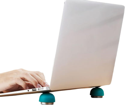 Laptop Cooling Stand,Ergonomic Laptop Cooling Pad Small Invisible Cooler Ball Portable Magnetic (Green, One Size)
