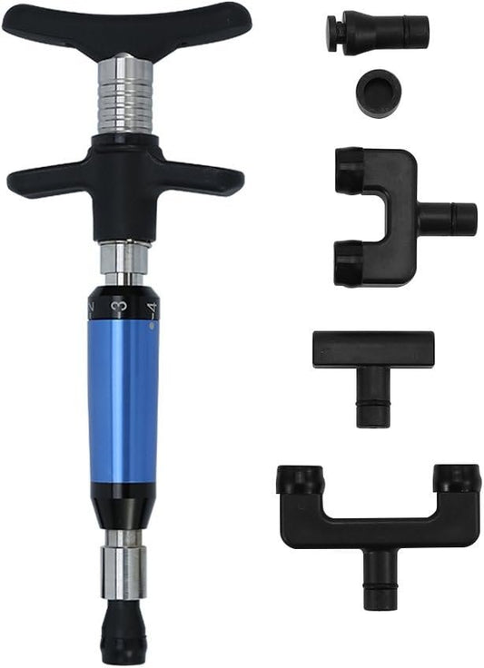 Spinal Massager, Back Massager, Manual Spine Chiropractics Adjusting Tool Impulse Adjuster Spinal Activators 6 Levels Manual Forth Heads Spinal Massager Portable Chiropractics Kit(4 heads)