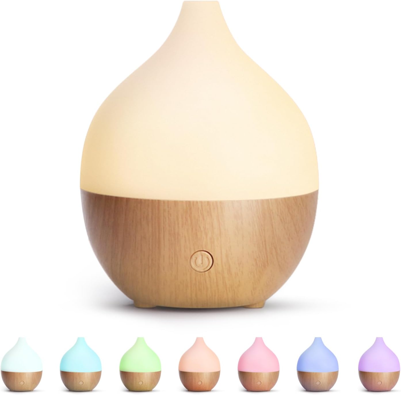 SALKING Essential Oil Diffuser, 100ml Compact Aromatherapy Diffuser with Auto Shut-Off Function, Cool Mist Humidifier with Warm White Lights, for Office Home