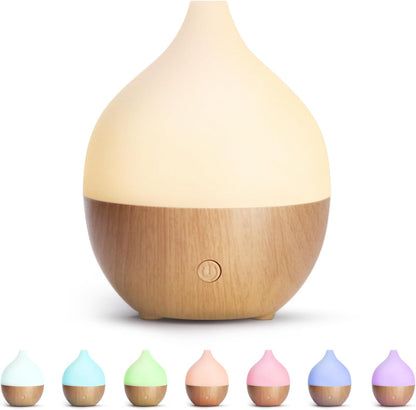 SALKING Essential Oil Diffuser, 100ml Compact Aromatherapy Diffuser with Auto Shut-Off Function, Cool Mist Humidifier with Warm White Lights, for Office Home