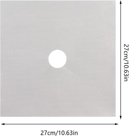Stove Top Covers Burners, 4x Burner Protector, Heat Resistant Reusable Anti Oil Cleaning Pads, Essential Kitchen Gadget 10.63x10.63 Inches for Cooking in Rvs, Restaurants