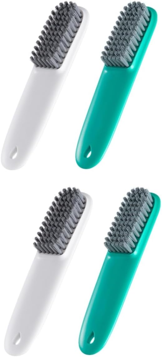 SHERCHPRY 2sets Household Cleaning Essential Long Handle Shoe Brush Suede Cleaner Laundry Brush Perfect for Travel 2pcs*2