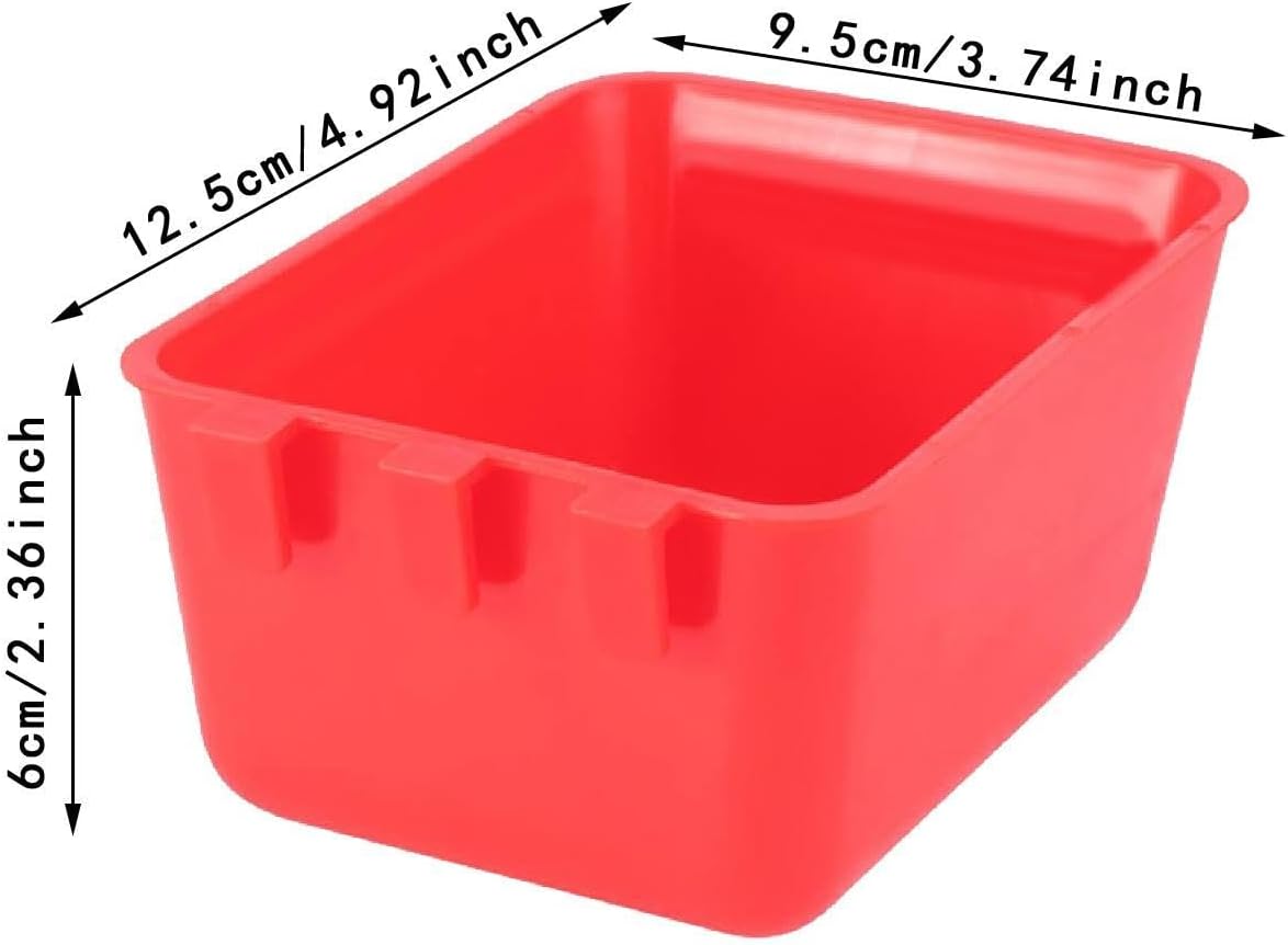 yuksok 10Pcs Cage Cups Bird Feeders Chicken Feeding Watering Feeders Versatile Hanging Poultry Feeding Container for Chicken Poultry