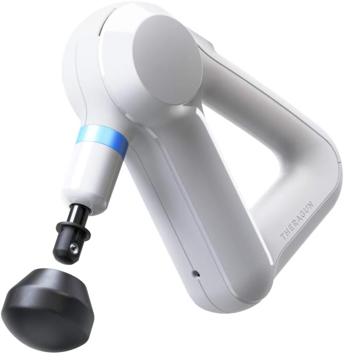 Theragun Elite - Handheld Electric Massage Gun - Bluetooth Enabled Percussion Therapy Device for Athletes - Powerful Deep Tissue Muscle Massager with QuietForce Technology - 4th Generation - White