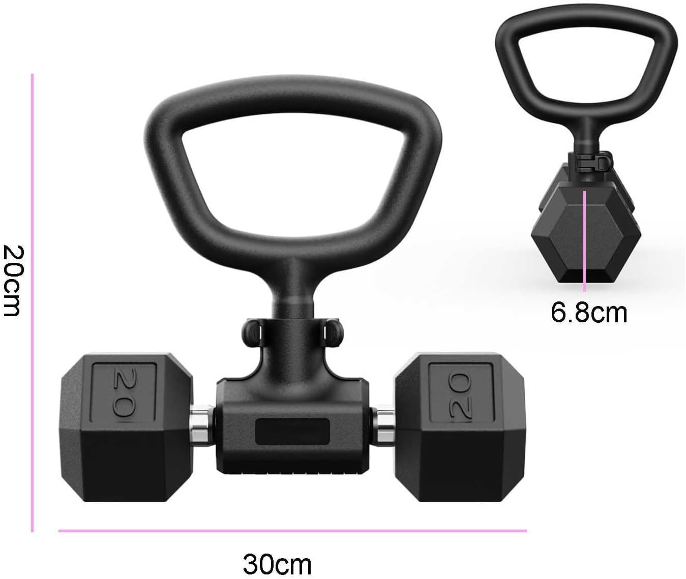 Dumbbell Barbell Converter Bar,Convert Dumbbells to Barbell Set and Kettlebell for Home Fitness,Adjustable Weight Capacitry Bar Convert to Dumbbell Set,For Home Gym Full Body Workouts
